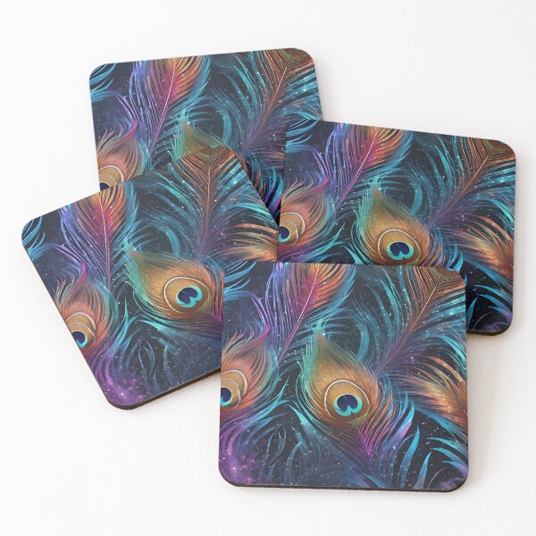 Item preview, Glittery Peacock Feathers designed and sold by Geek-Girl-Art.
