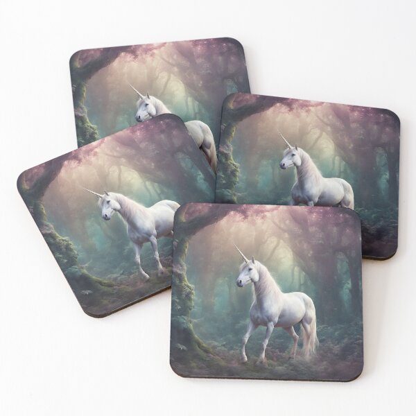 Item preview, White unicorn, magic forest designed and sold by Slowianeczka.
