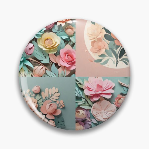 Item preview, flowers paper craft pastel sharp seemless pattle designed and sold by thima shop.