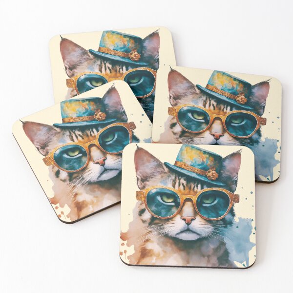 Item preview, Cat in Cap: Meowtastic Style designed and sold by Taans-Creation.