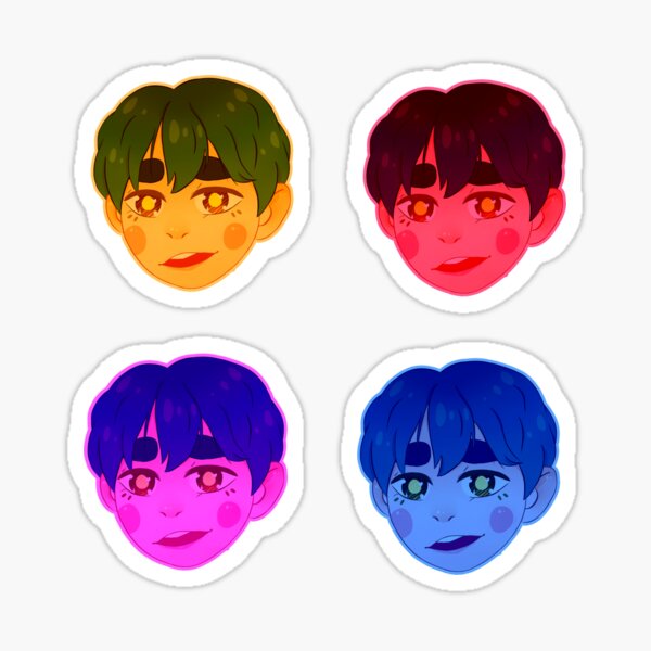 Colorful Face Pattern Sticker