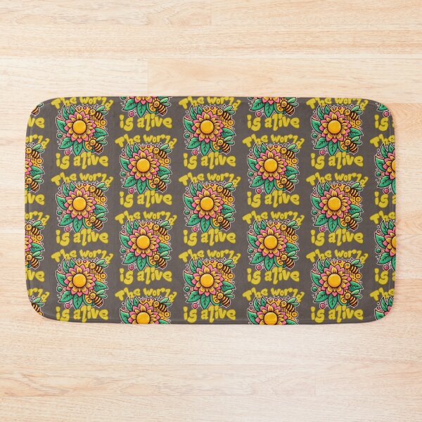 Item preview, The World is Alive: Spring Bloom Buzz in Yellow, Black, Green, Brown, and Blue designed and sold by SplashTastic.