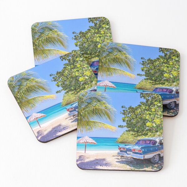Item preview, Car and beach in Cuba designed and sold by Delphimages Art.