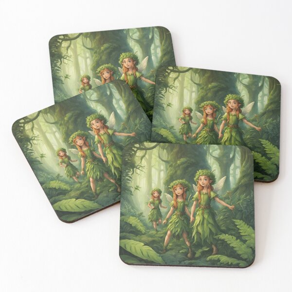Item preview, Jolly elves, green forest, woodland spirits designed and sold by Slowianeczka.