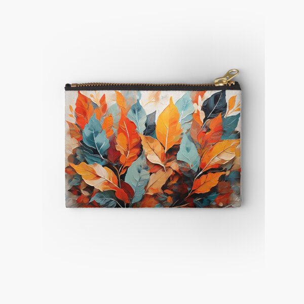 Item preview, high-end acrylic painting, modern style, autumn colors and patterns, double exposure, abstract layers on overlay, colorful, leaves, vector designed and sold by thima shop.