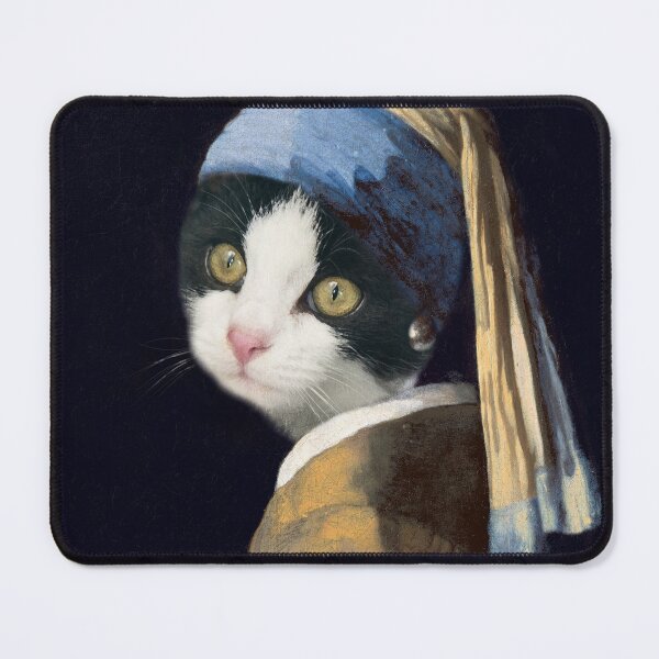 Item preview, Gato con pendiente de perla designed and sold by Delphimages Art.