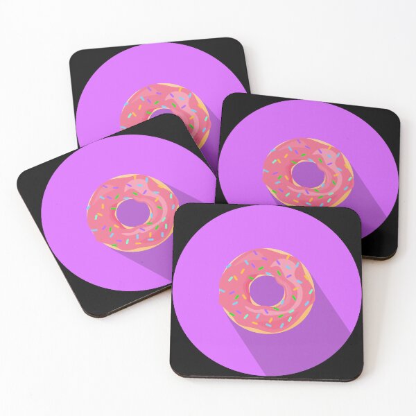 Item preview, Strawberry Donut in Purple Background designed and sold by Portraitvalley.