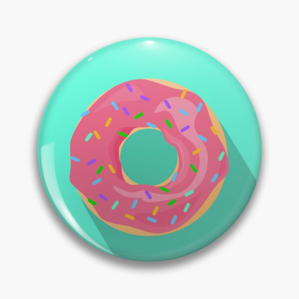 Item preview, Strawberry Donut in Turquoise Background designed and sold by Portraitvalley.