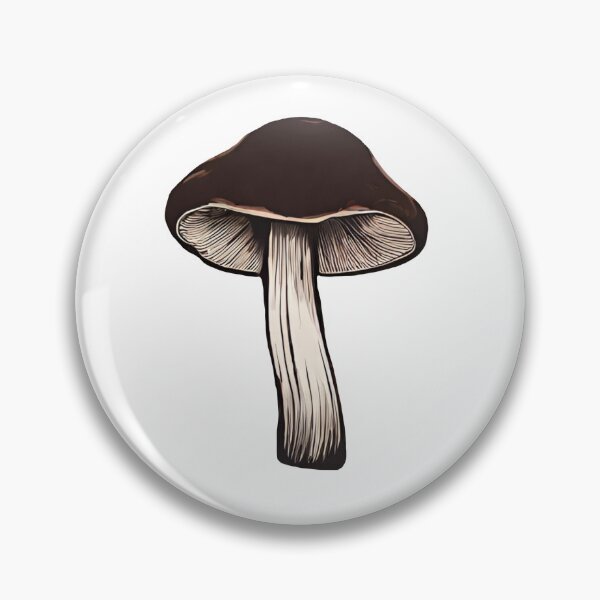 Item preview, Dark Brown Watercolor Mushroom Art designed and sold by EmeraldeaArt.