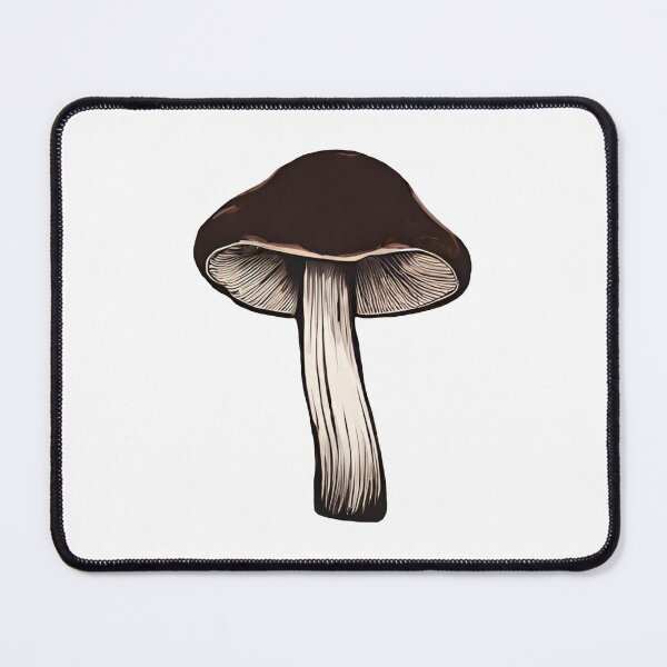 Item preview, Dark Brown Watercolor Mushroom Art designed and sold by EmeraldeaArt.