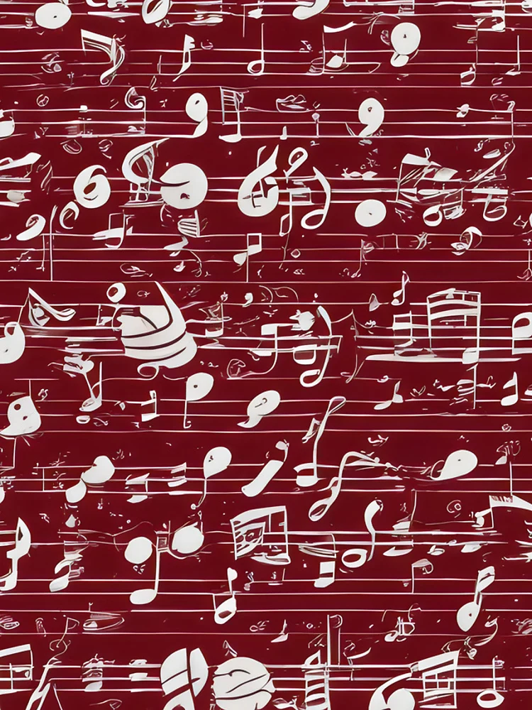 Thumbnail 4 of 4, iPhone Case, Abstract Musical Notes and Instruments Pattern designed and sold by Rostislav Bouda.