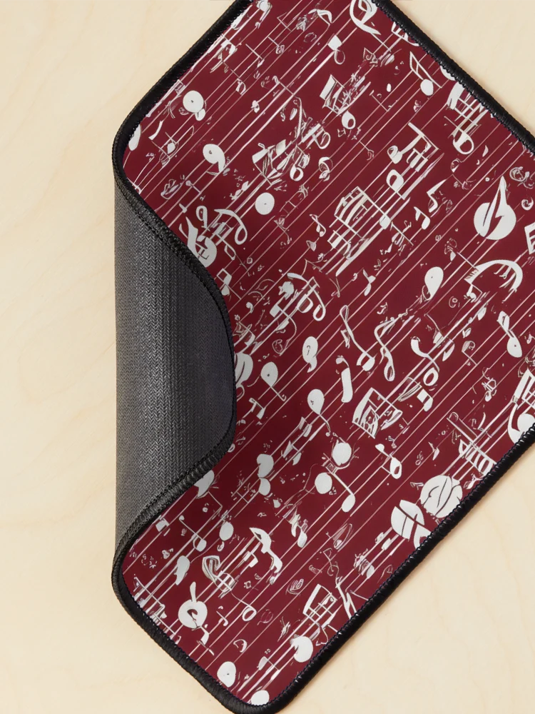 Thumbnail 2 of 5, Mouse Pad, Abstract Musical Notes and Instruments Pattern designed and sold by Rostislav Bouda.