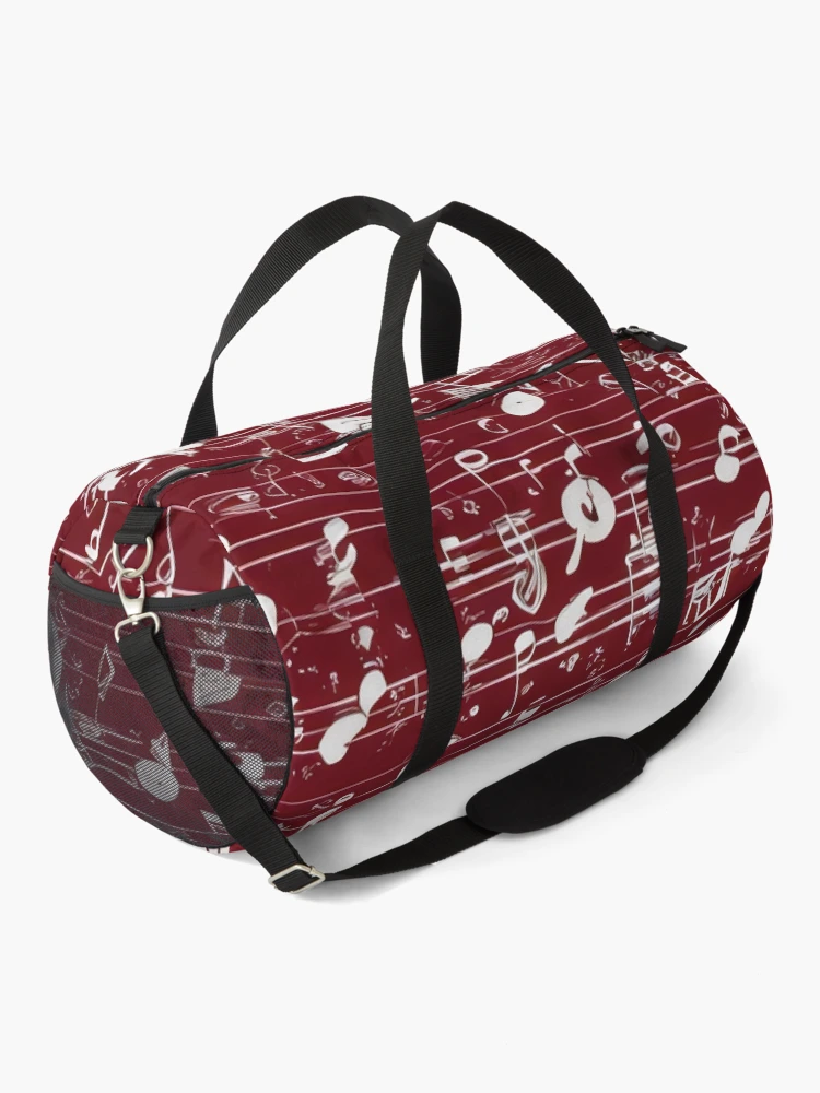Thumbnail 2 of 3, Duffle Bag, Abstract Musical Notes and Instruments Pattern designed and sold by Rostislav Bouda.