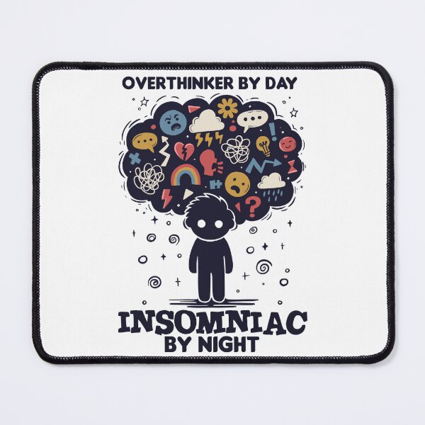 Item preview, Overthinker by day, Insomniac by Night designed and sold by TOOTIFROOTI merch.