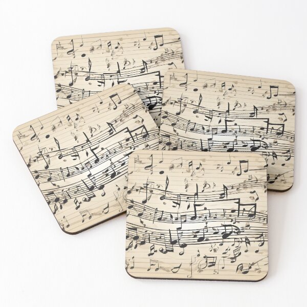Item preview, Sweeping Musical Notes on a Vintage Paper Background designed and sold by Rostislav Bouda.