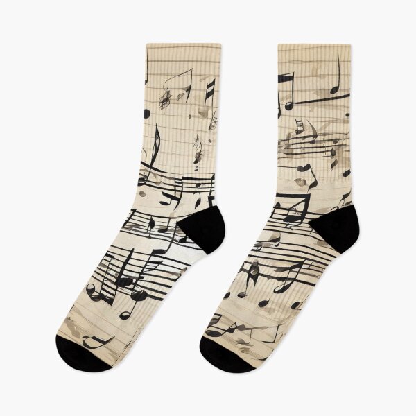 Item preview, Sweeping Musical Notes on a Vintage Paper Background designed and sold by Rostislav Bouda.