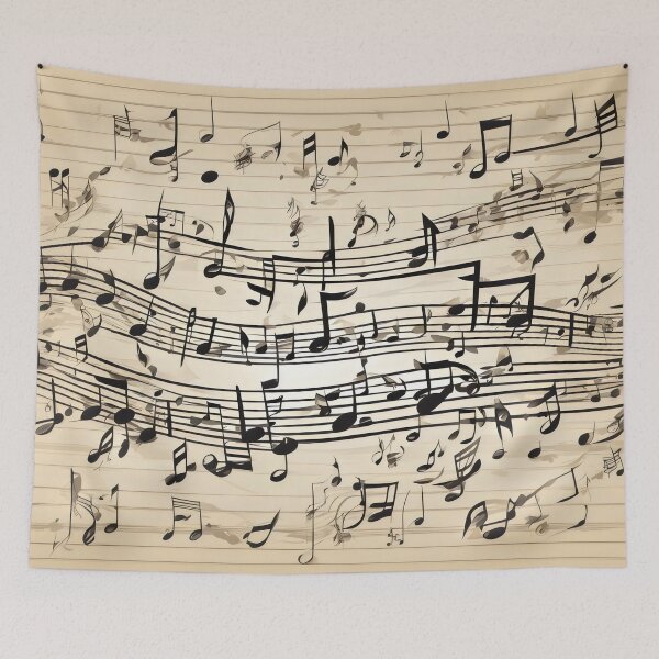 Item preview, Sweeping Musical Notes on a Vintage Paper Background designed and sold by Rostislav Bouda.