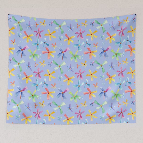 Item preview, Brightly colored ,windmills, drawn with graphics, watercolor style. designed and sold by Icon-Network.
