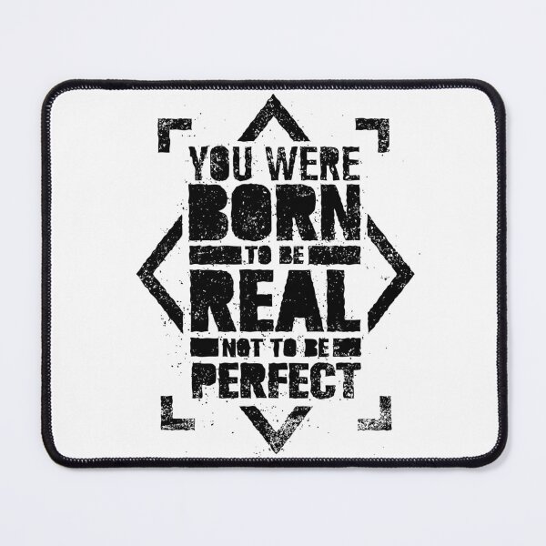 Item preview, Born to Be Real, Not Perfect: Typography Design in Bold Black designed and sold by DigitalGraphic1.