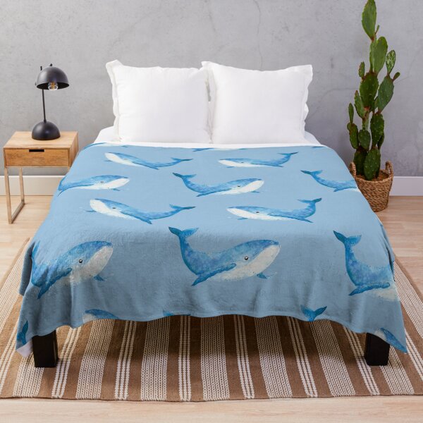 Item preview, Watercolor Whale on Blue designed and sold by RegalitosParaTi.