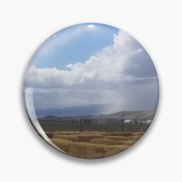 Item preview, hay maze in fall in front of forming cloud wall  designed and sold by richard ely.