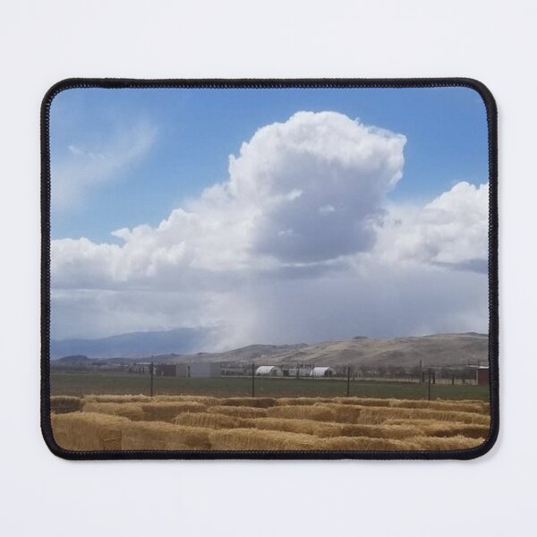 Item preview, hay maze in fall in front of forming cloud wall  designed and sold by richard ely.
