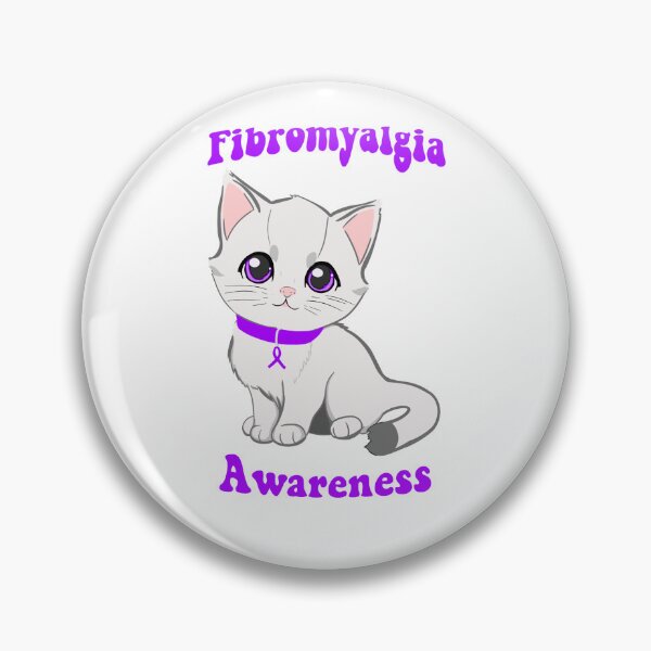 Item preview, Fibromyalgia Awareness Kitten designed and sold by annhuntdesign.