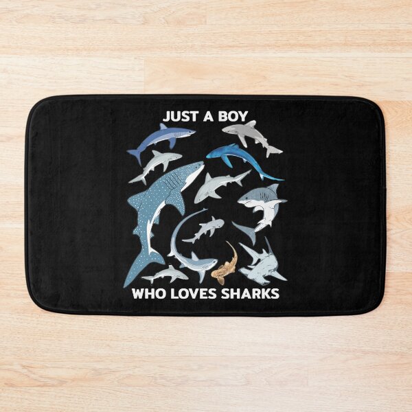 Item preview, Just a boy who loves Sharks Blue Shark Hammerhead Mako Shark designed and sold by NicGrayGraphic.