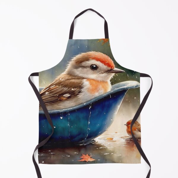 Item preview, Cute robin is bathing in the rain designed and sold by M-Y-A-R-T-.
