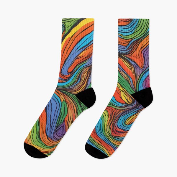 Item preview, Vibrant Wavy Rainbow Colored Lines Abstract Background designed and sold by Rostislav Bouda.