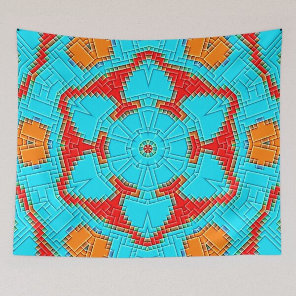 Item preview, **RELAXING CYAN BLUE GEOMETRY EASTER PATTERN** designed and sold by Ralek.