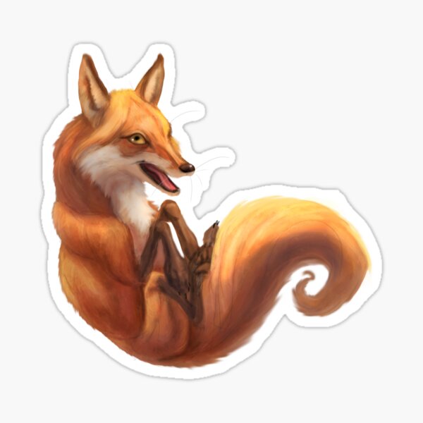 Silly Fox. Sticker