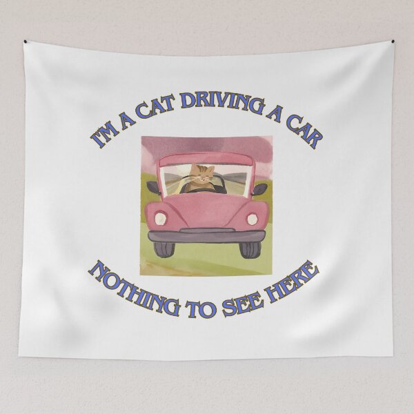 Item preview, I'm a cat driving a car 1 designed and sold by LorenzoArtZa.
