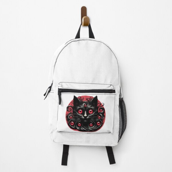 Item preview, Spooky Abstract Black Cat Demon With Many Eyes designed and sold by TomFrontierArt.