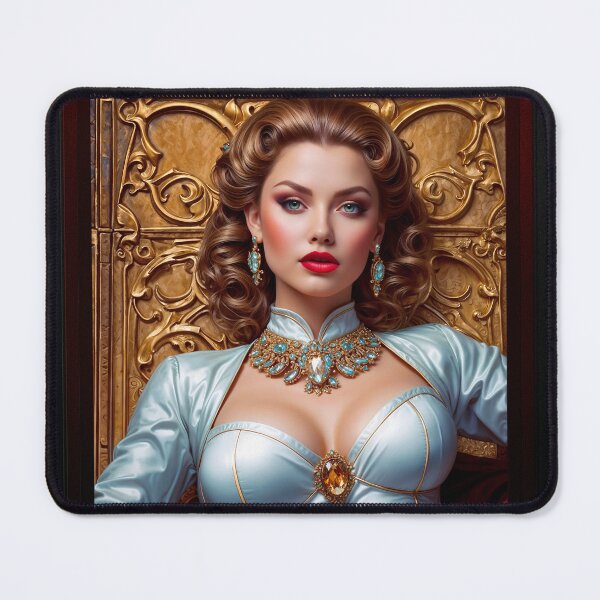 Item preview, She Knows How To Play The Game Beautiful AI Concept Art Portrait by Xzendor7 designed and sold by Xzendor7 Digital Art Creations.
