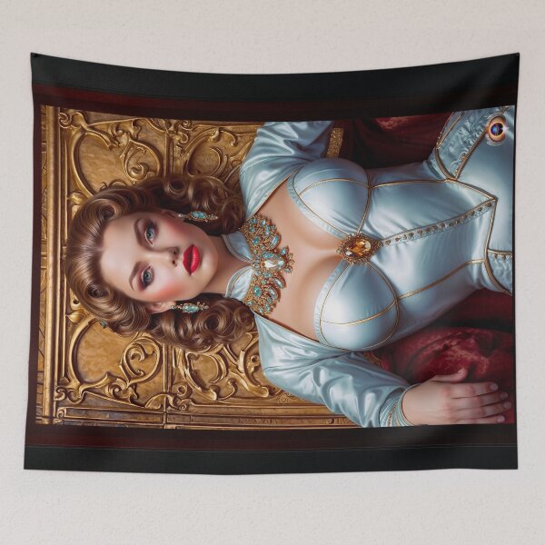 Item preview, She Knows How To Play The Game Beautiful AI Concept Art Portrait by Xzendor7 designed and sold by Xzendor7 Digital Art Creations.