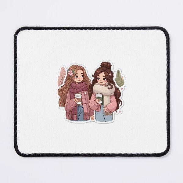 Item preview, Charm Aura cozy woman sticker print art coffee girl designed and sold by naivnoia.