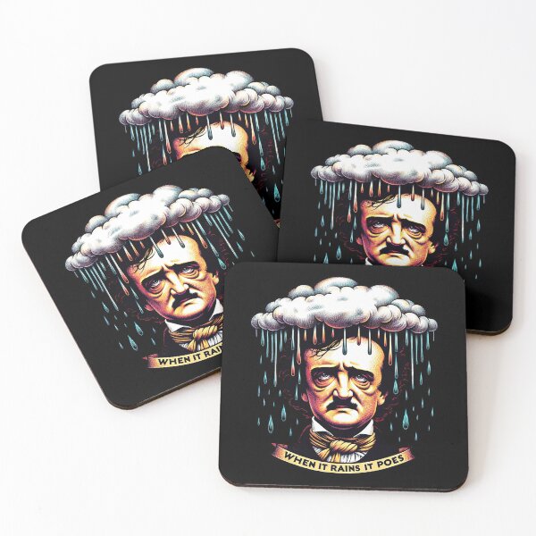 Item preview, Funny Edgar Allan Poe Literary Goth When It Rains It Poes designed and sold by PoeandCoLit.