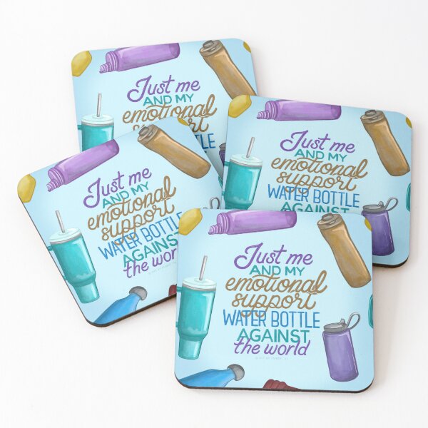 Item preview, Just Me and My Emotional Support Water Bottle Against the World Meme Funny Tiktok Internet Love Depressed Quote  designed and sold by Amber  Liu.