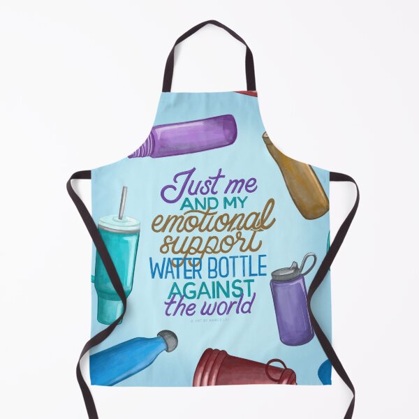 Item preview, Just Me and My Emotional Support Water Bottle Against the World Meme Funny Tiktok Internet Love Depressed Quote designed and sold by Amber Liu.