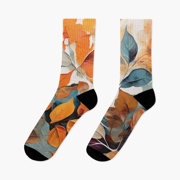 Item preview, high-end acrylic painting, modern style, autumn colors and patterns, double exposure, abstract layers on overlay, colorful, leaves, vector designed and sold by thima shop.