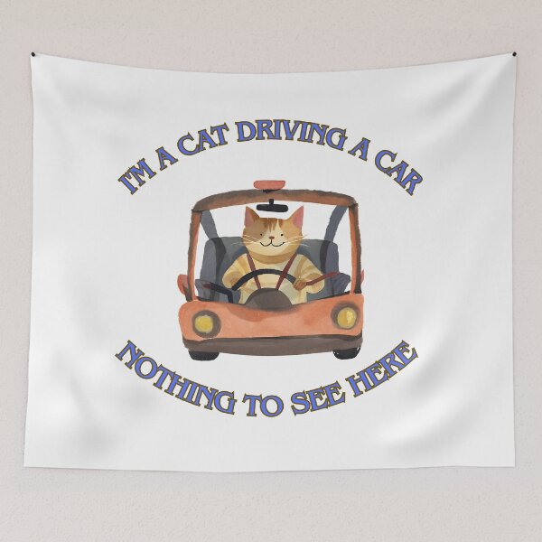 Item preview, I'm a cat driving a car 2 designed and sold by LorenzoArtZa.
