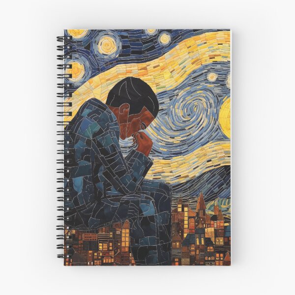 Item preview, Van Gogh Starry Night Inspired Lonely Boy Artwork designed and sold by Divine Ease.