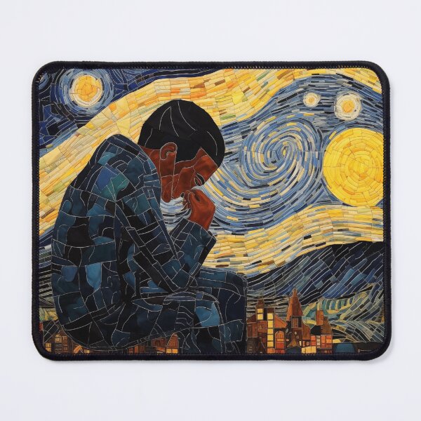 Item preview, Van Gogh Starry Night Inspired Lonely Boy Artwork designed and sold by Divine Ease.