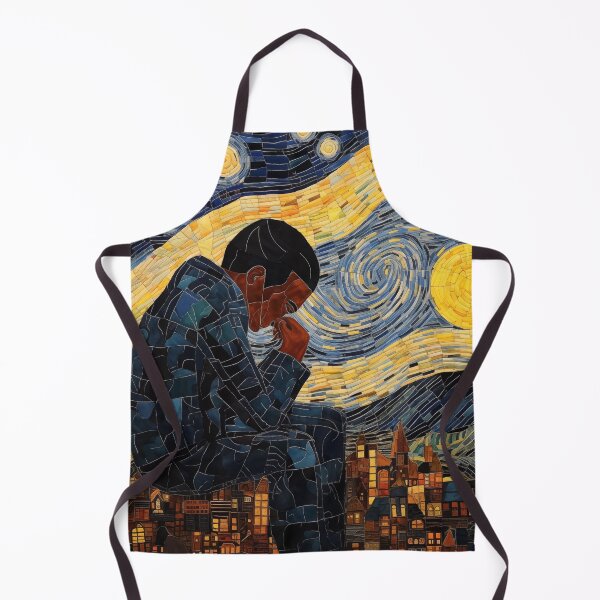 Item preview, Van Gogh Starry Night Inspired Lonely Boy Artwork designed and sold by Divine Ease.