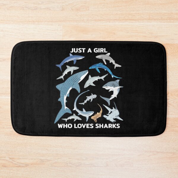 Item preview, Just a girl who loves Sharks Blue Shark Hammerhead Mako Shark designed and sold by NicGrayGraphic.