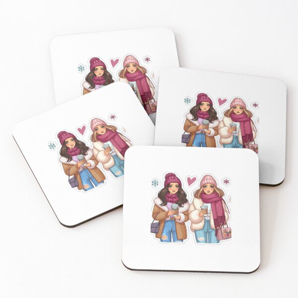 Item preview, Gleam Graphics winter cute sticker for girl cartoon cozy art designed and sold by naivnoia.