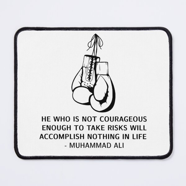 Item preview, Muhammad Ali Quote with Boxing Gloves designed and sold by ShopJoel.
