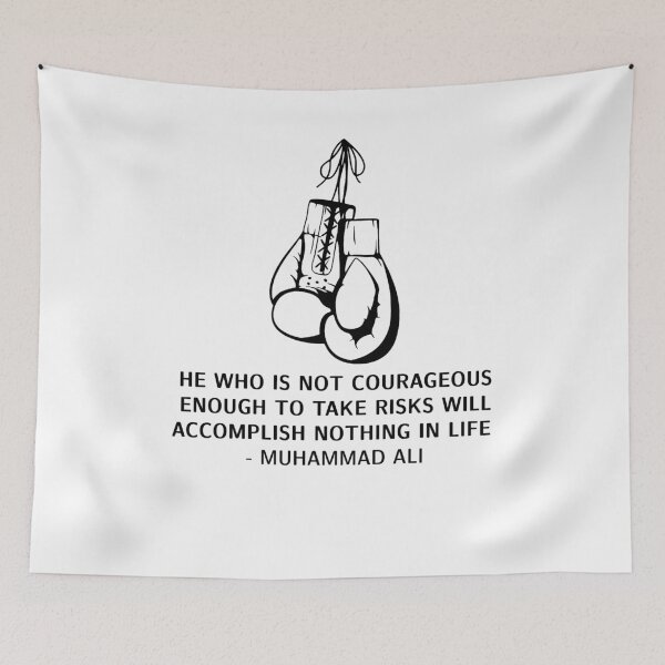 Item preview, Muhammad Ali Quote with Boxing Gloves designed and sold by ShopJoel.