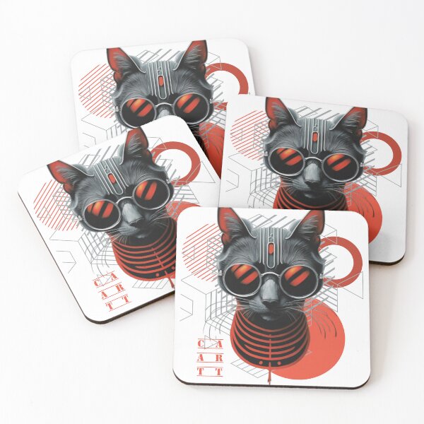 Item preview, Abstract Cat Art Geometric Shapes designed and sold by Tomasz C.